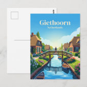 Carte Postale Giethoorn Pays-Bas (Devant / Derrière)