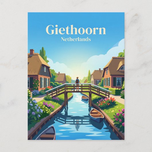 Carte Postale Giethoorn Pays-Bas (Devant)