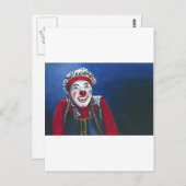 Carte Postale Giggles la peinture clown (Devant / Derrière)