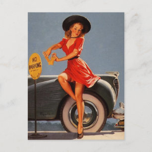 Carte Postale Gil Elvgren    - Vintage pin girl