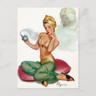 Carte Postale Gil Elvgren    - Vintage pin girl