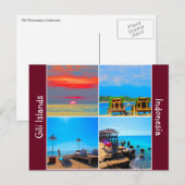 Carte Postale gili trawangan indonesia (Devant / Derrière)