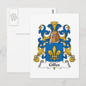 Carte Postale Gilles Family Crest (Devant / Derrière)