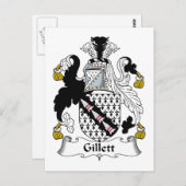 Carte Postale Gillett Family Crest (Devant / Derrière)