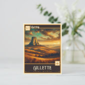 Carte Postale Gillette, Wyoming | VINTAGE (Debout devant)