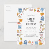 Carte Postale Gilmore Girls Aquarelle Icônes Anniversaire (Devant / Derrière)