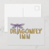 Carte Postale Gilmore Girls | Logo Dragonfly Inn Watercolor (Devant / Derrière)