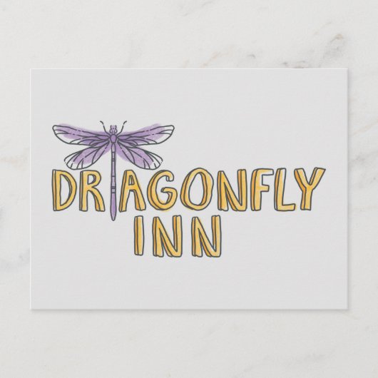 Carte Postale Gilmore Girls | Logo Dragonfly Inn Watercolor (Devant)