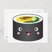 Carte Postale Gimbap coréen mignon (Devant / Derrière)