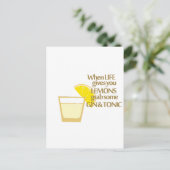 Carte Postale gin citrons et tonique (Debout devant)