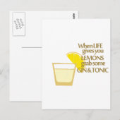 Carte Postale gin citrons et tonique (Devant / Derrière)