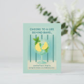 Carte Postale Gin Lover Card | Cheers Cocktail Humorous (Debout devant)