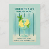 Carte Postale Gin Lover Card | Cheers Cocktail Humorous (Devant)