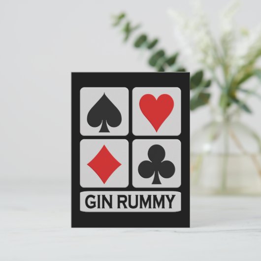Carte postale Gin Rummy (Debout devant)