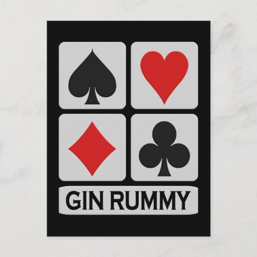 Carte postale Gin Rummy (Devant)