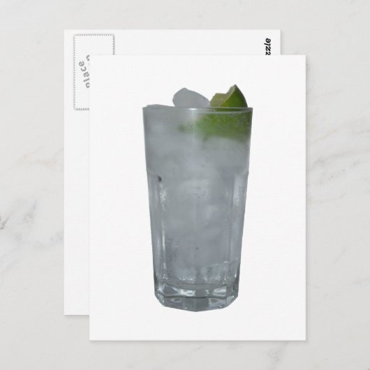 Carte Postale Gin tonic (Devant / Derrière)