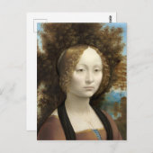 Carte Postale Ginevra de' Benci Leonardo da Vinci (Devant / Derrière)