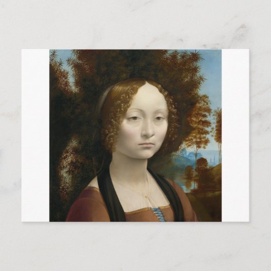 Carte Postale Ginevra de Benci par Léonard de Vinci (Devant)
