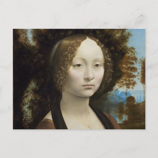 Carte Postale Ginevra de Benci par Léonard de Vinci (Devant)