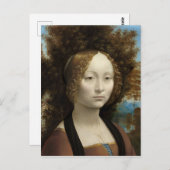 Carte Postale Ginevra de' Benci par Leonardo Da Vinci (Devant / Derrière)