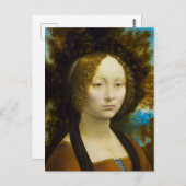 Carte Postale Ginevra de' Benci par Leonardo da Vinci (Devant / Derrière)