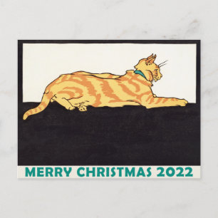 Carte Postale Gingembre Stried Chat Xmas Tiger Année