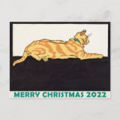 Carte Postale Gingembre Stried Chat Xmas Tiger Année (Devant)