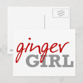Carte Postale Ginger Girl Redhead Freckles (Devant / Derrière)