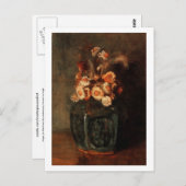 Carte Postale Ginger Jar avec Chrysanthemums, Vincent van Gogh (Devant / Derrière)