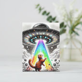 Carte Postale Ginger Kitty et OVNI (Debout devant)