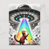 Carte Postale Ginger Kitty et OVNI (Devant)