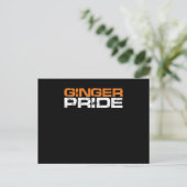 Carte Postale Ginger Pride Red Hair Redhead Redhead Cadeau (Debout devant)