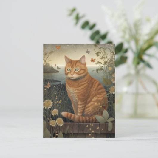 Carte postale Ginger Tom Chat (Debout devant)