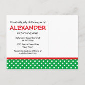 Carte Postale Gingerbread Boy 1er Anniversaire Invitation (Dos)