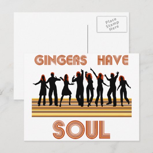 Carte Postale Gingers avec train d'âmes (Devant / Derrière)