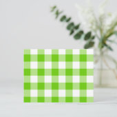 Carte Postale Gingham Vert Kiwi (Debout devant)