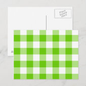 Carte Postale Gingham Vert Kiwi (Devant / Derrière)