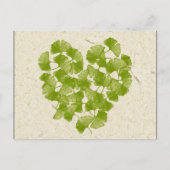 Carte Postale Ginkgo Leaf Heart (Devant)