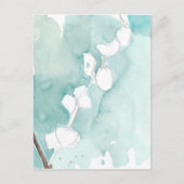 Carte Postale Ginkgo sur Dusty Turquoise - Blanc (Devant)