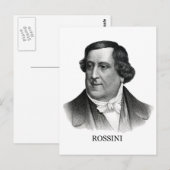 Carte Postale Gioachino Rossini, noir (Devant / Derrière)