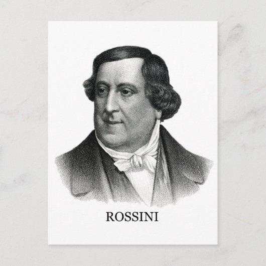 Carte Postale Gioachino Rossini, noir (Devant)