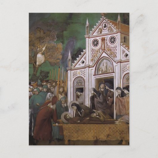 Carte Postale Giotto : Saint François pleuré par Saint Clare (Devant)