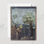 Carte Postale Giotto : Saint François prêchant aux oiseaux (Devant / Derrière)