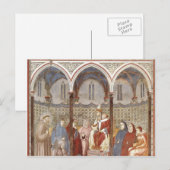 Carte Postale Giotto : Saint François prêchant un sermon au pape (Devant / Derrière)