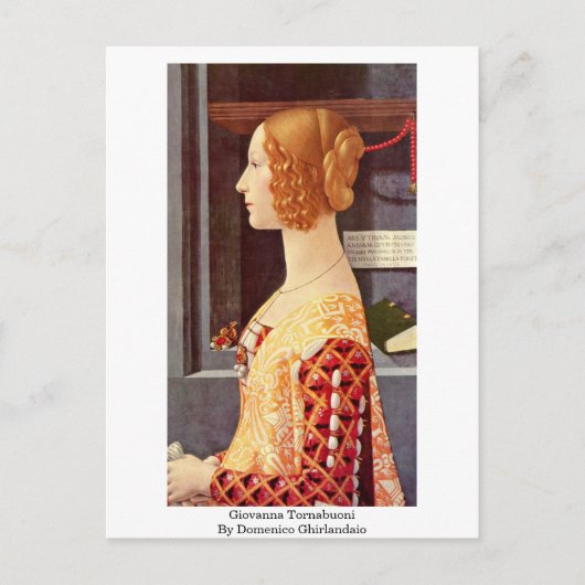 Carte Postale Giovanna Tornabuoni Par Domenico Ghirlandaio (Devant)