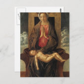 Carte Postale Giovanni Bellini-Madonna qui chérit l'enfant (Devant / Derrière)