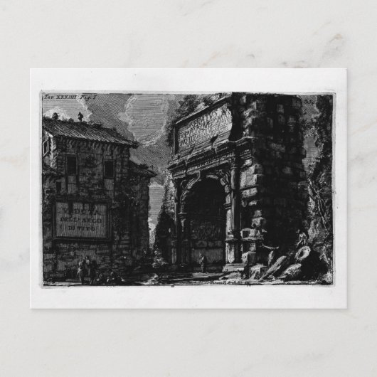 Carte Postale Giovanni Piranesi-Veduta avec Arc de Titus (Devant)