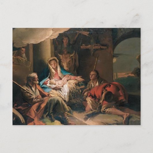 Carte Postale Giovanni Tiepolo - L'adoration des bergers (Devant)