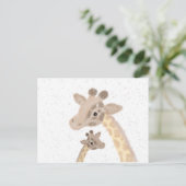 Carte postale girafe (Debout devant)