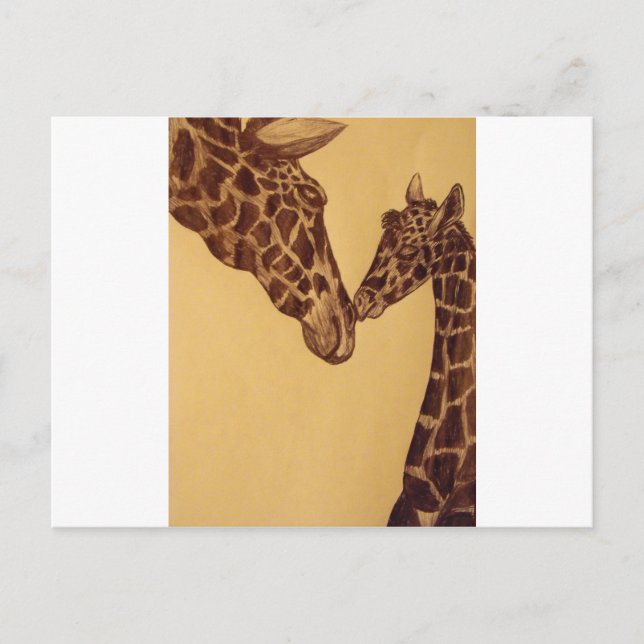 Carte Postale Girafe (Devant)